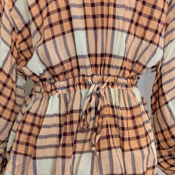 NWT Free People Pacific Dawn Plaid Top - Picture 7 of 10